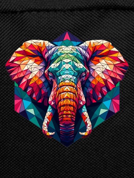 Elephant in polygon illustration