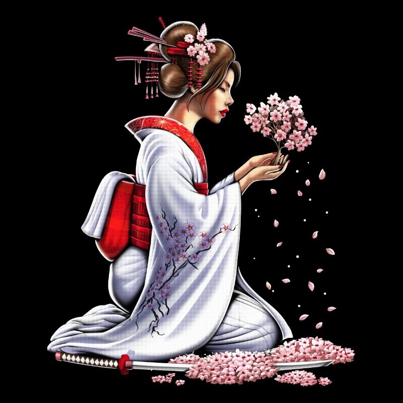 Fille de samouraï japonais