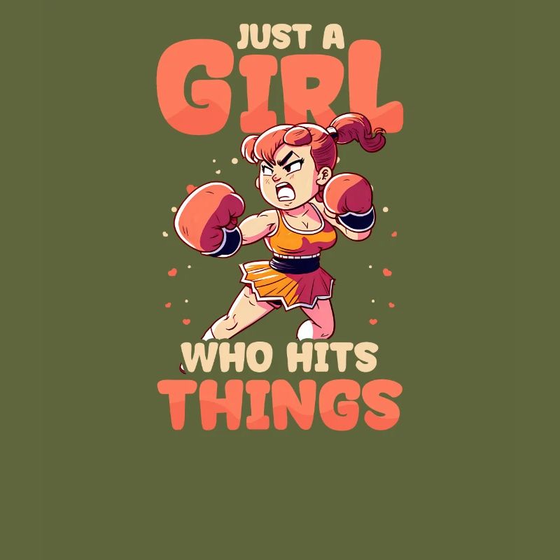 Boxendes Mädchen hat Dinge getroffen