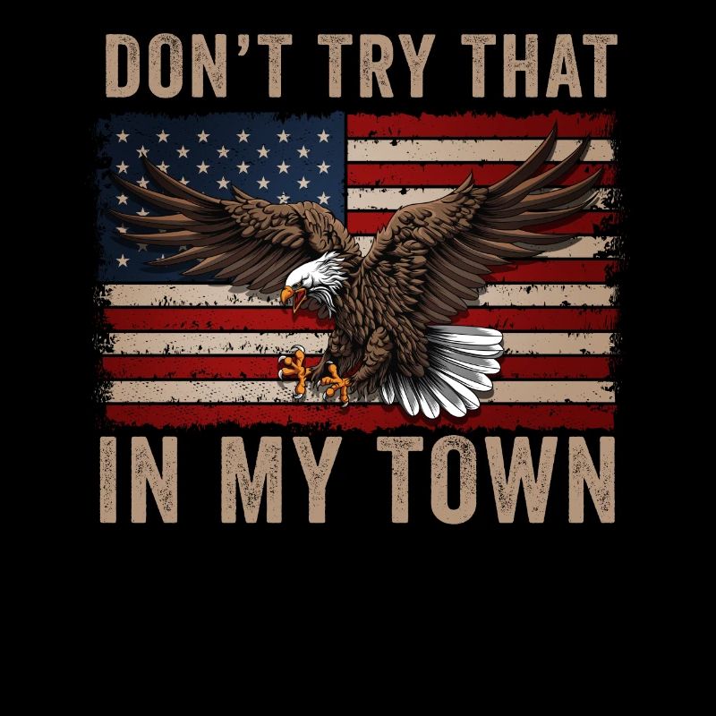 Small Town American Retro Eagle Vintage
