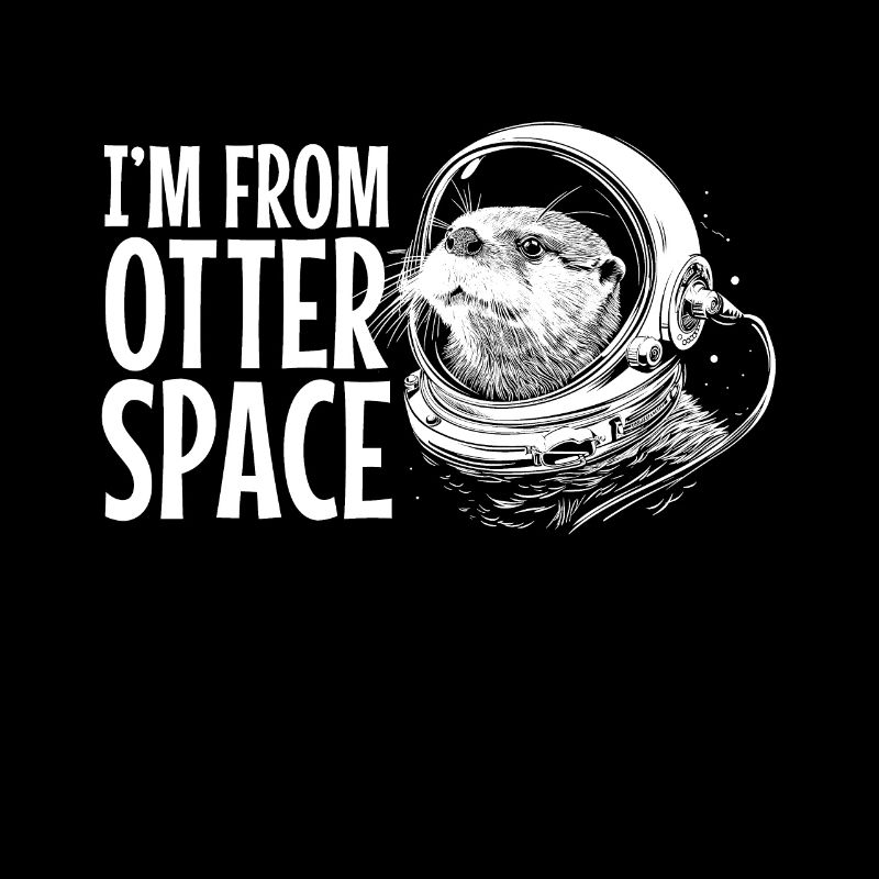 Otter Space Funny Otter Astronaut