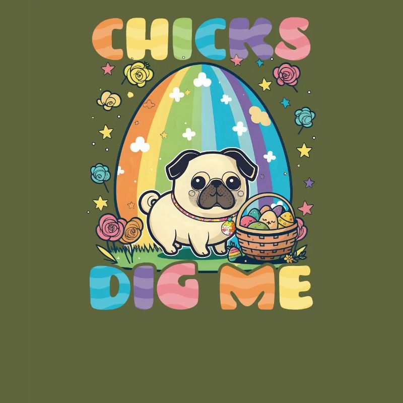 Christian Easter Chicks Dig Me Pug