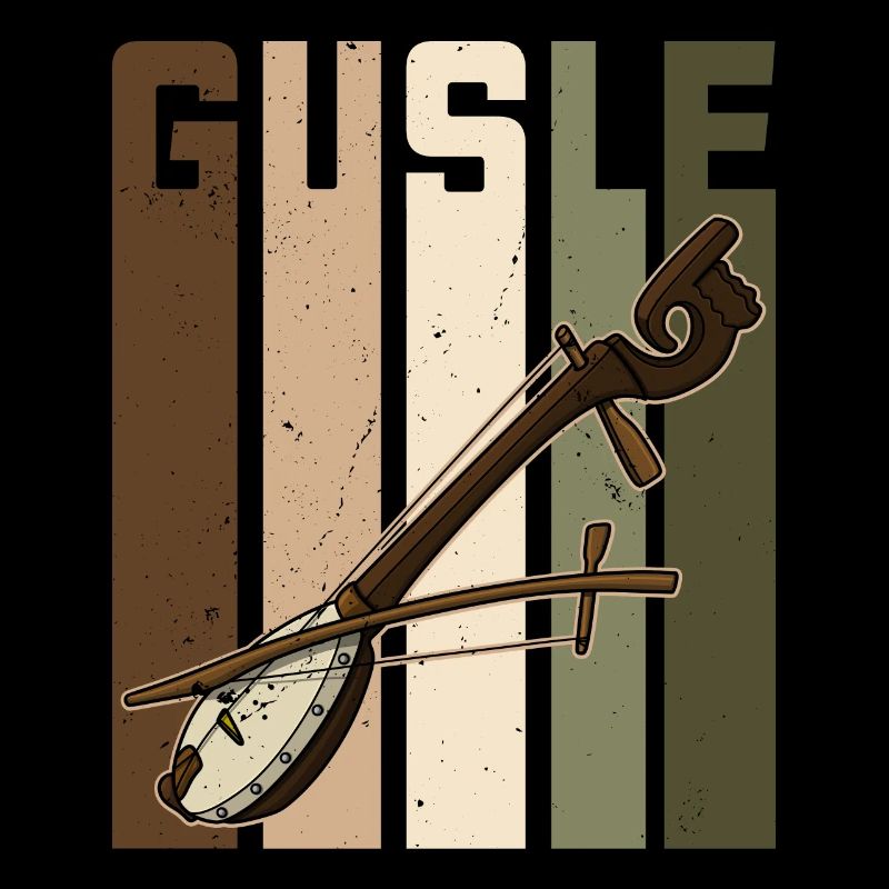 Gusle Retro Serbien Balkan Folklore Musik