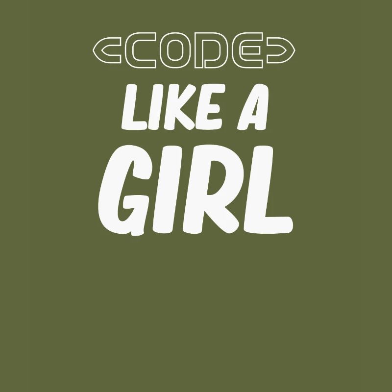 Code Like A Girl Programmer Girl Computer