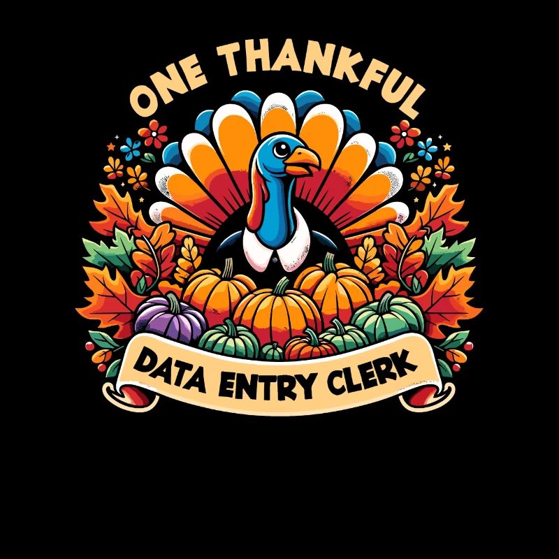 One Thankful Data Entry Clerk Thanksgiving Day