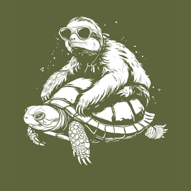 Sloth Turtle Funny Gift