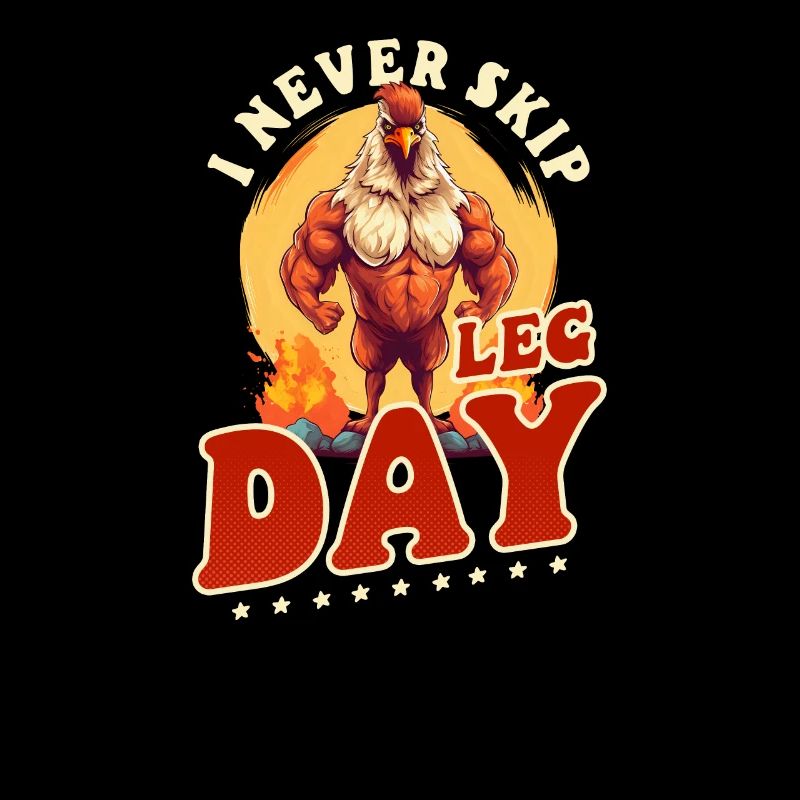 Bodybuilder-BBQ Skip Leg Day Never Skip Day
