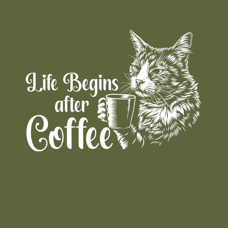 Cat Coffee Funny Gift