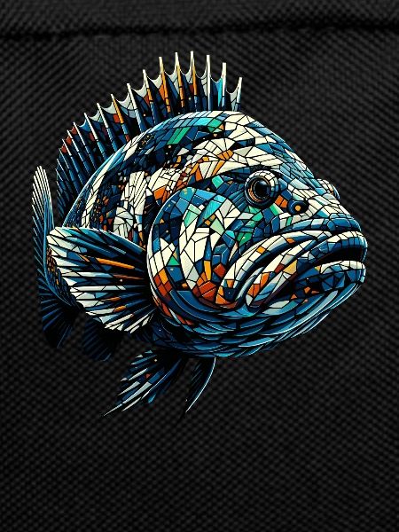 Polygon Art Grouper Fish Seabass