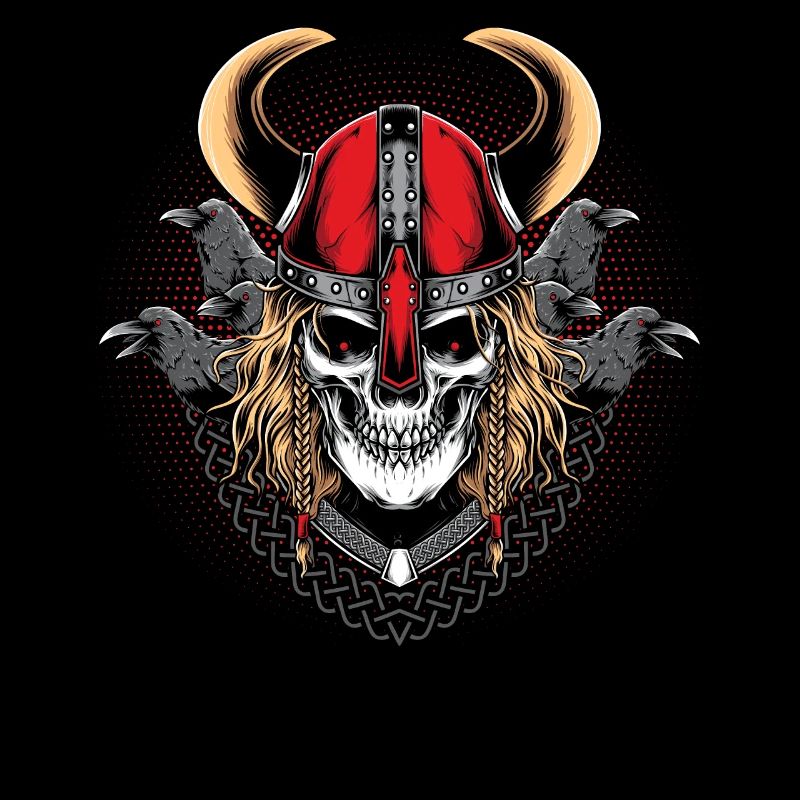 Viking warrior with raven