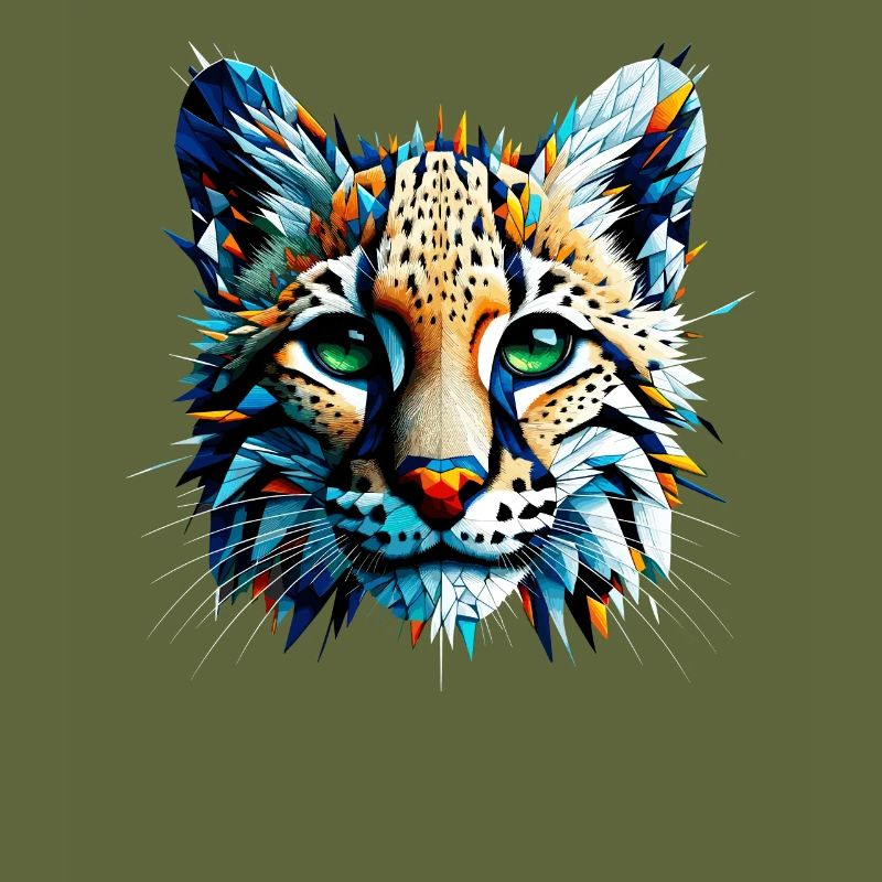 Polygone Art Ocelot Ocelots Nain Léopard