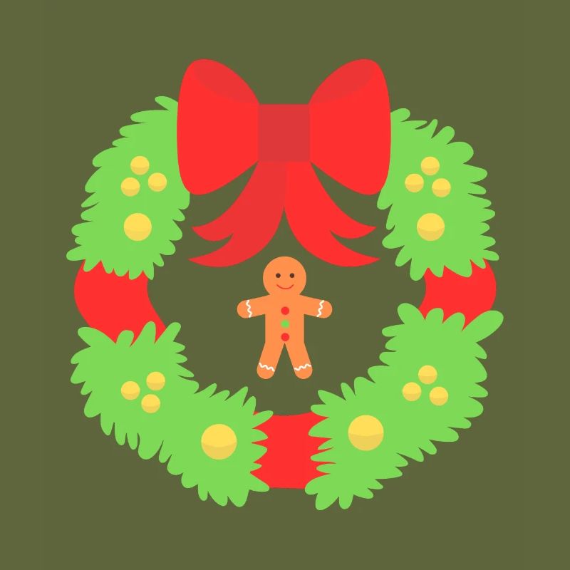 Weihnachtskranz der Lebkuchenfreude