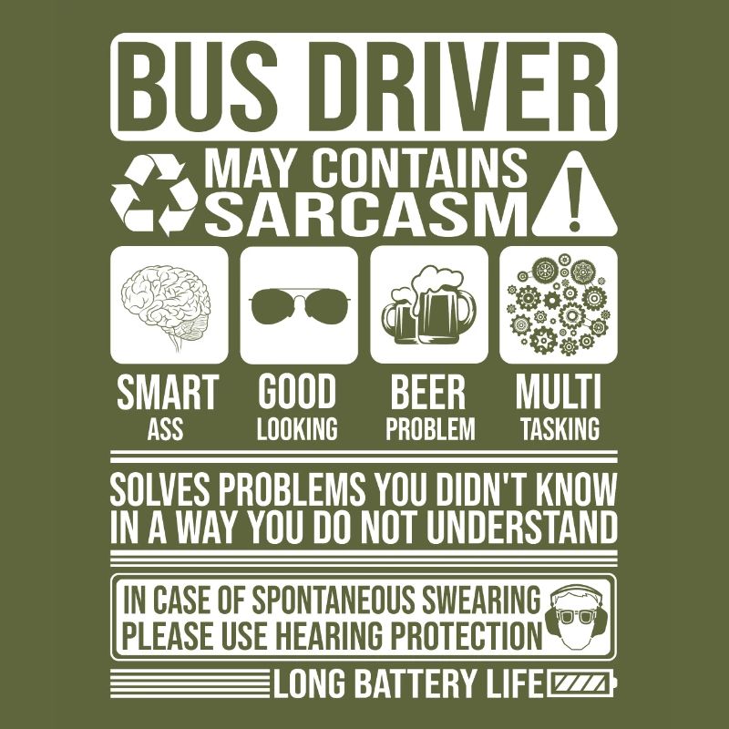 Busfahrer Sarkasmus lustiges Geschenk Busfahrer
