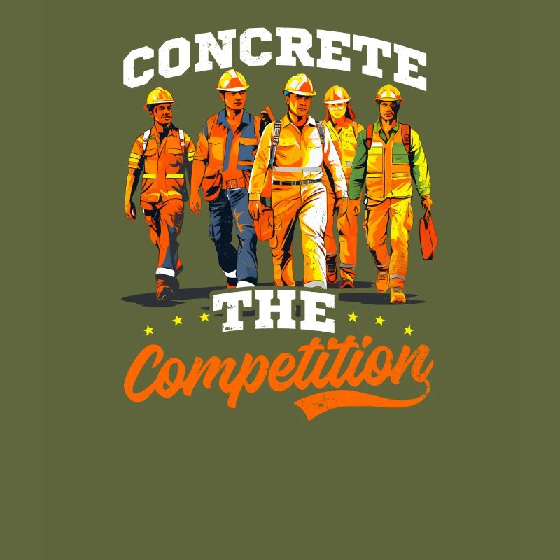 Road Worker Concrete The Competition