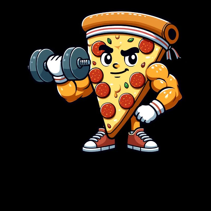 Muskulöse Pizza Beim Krafttraining