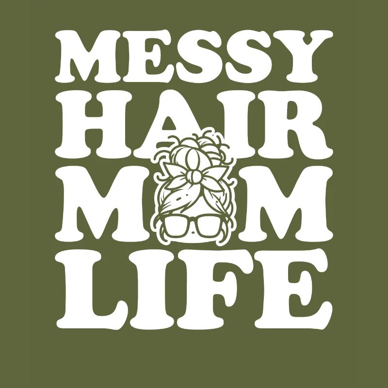 Mama Mutter Unordentliches Brötchen Mutterleben