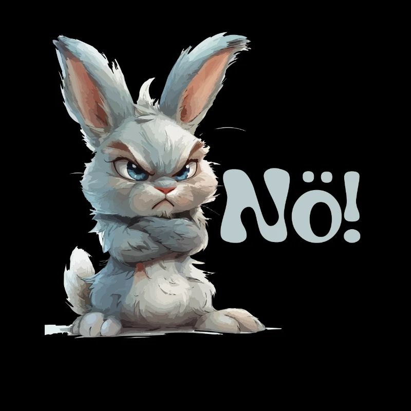 Funny bunny with saying Lower Austria