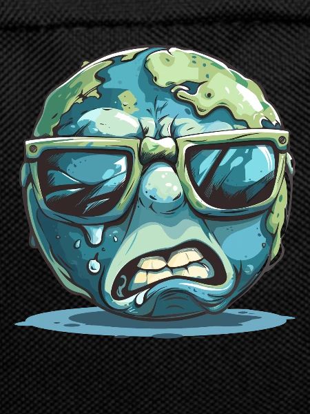 Cool globe with sunglasses graphic