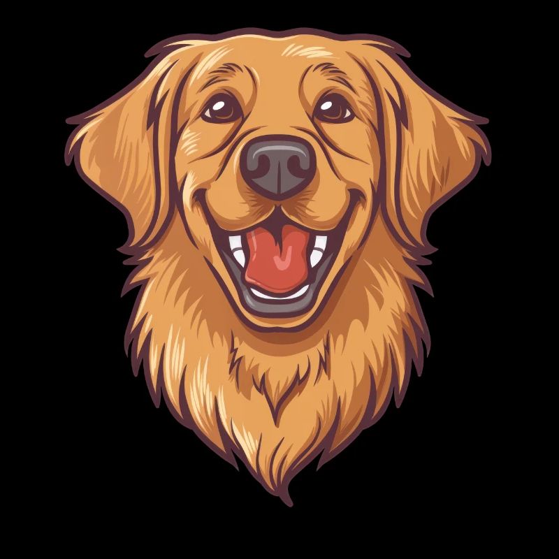 Golden Retriever | Cartoon Artwork