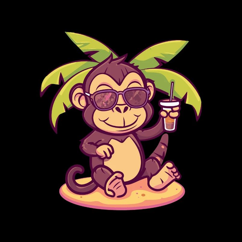 Monkey Summer Beach Vacation