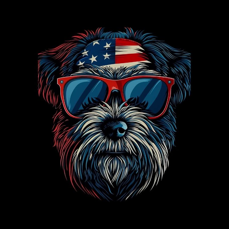 Havanese with American Sunglasses