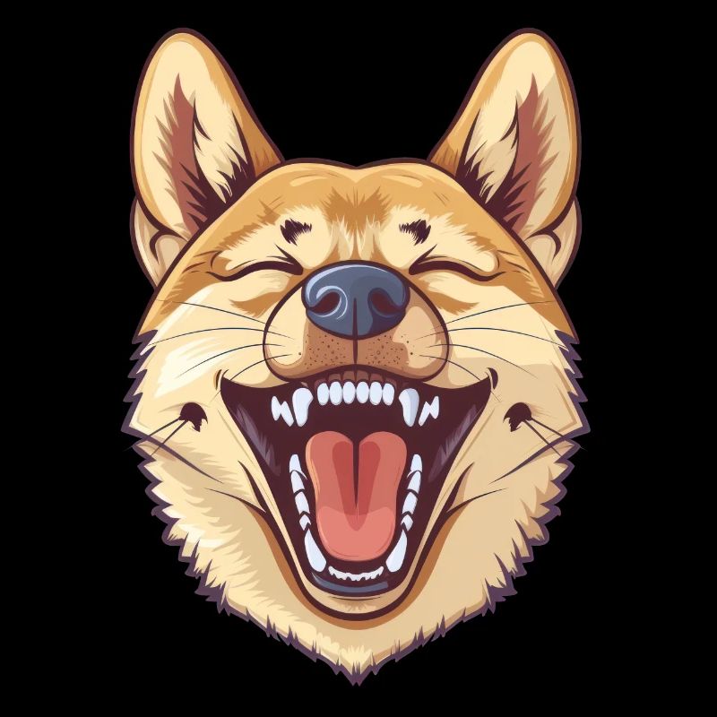 Chien Jindo Corée | Jindo coréen | Illustration de dessin animé