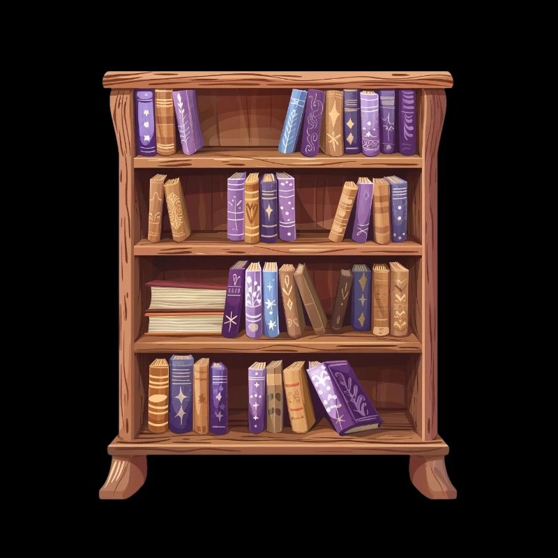 Magical Bookcase Enchanting Motifs