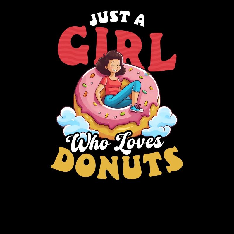 Donut-Mädchen liebt Donuts