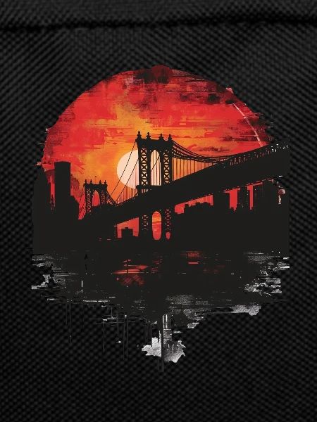 Sunset Brooklyn Bridge Scenery