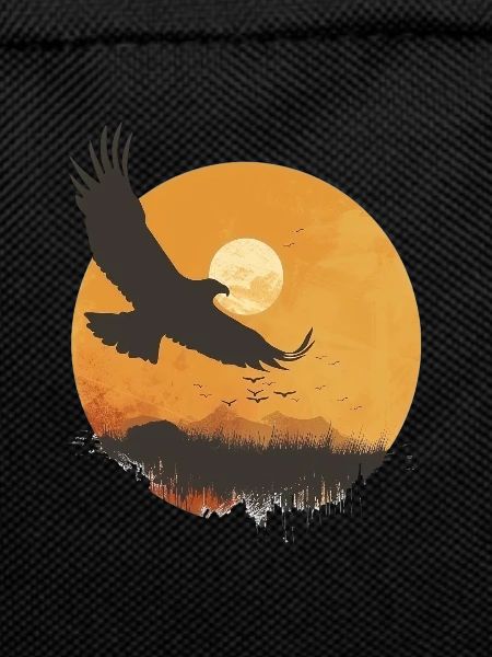 Majestic eagle in sunset