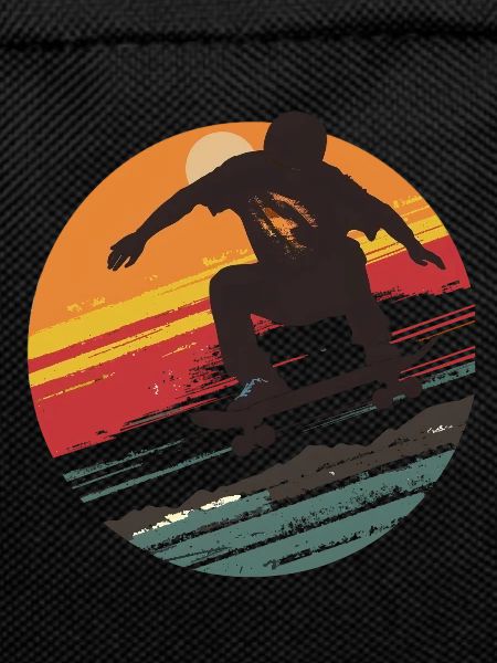 Silhouette Skateboarder at Sunset