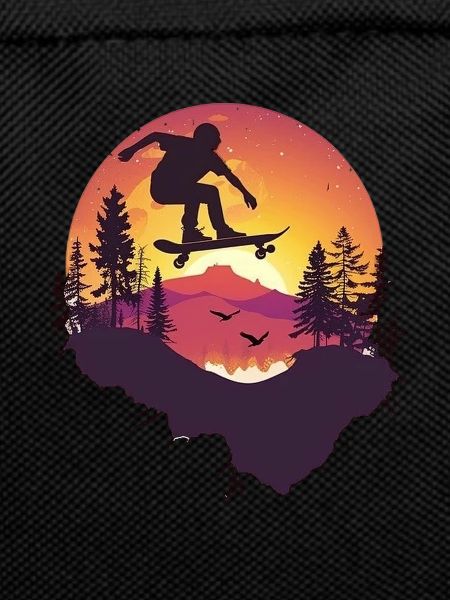 Skateboarder Silhouette Sunset