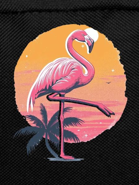 Flamingo Plamen Sunset Illustration