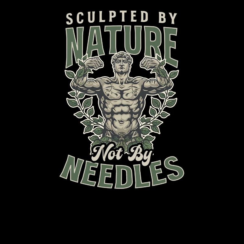 Schicker Bodybuilder, der von der Natur geformt wurde, nicht von Needl