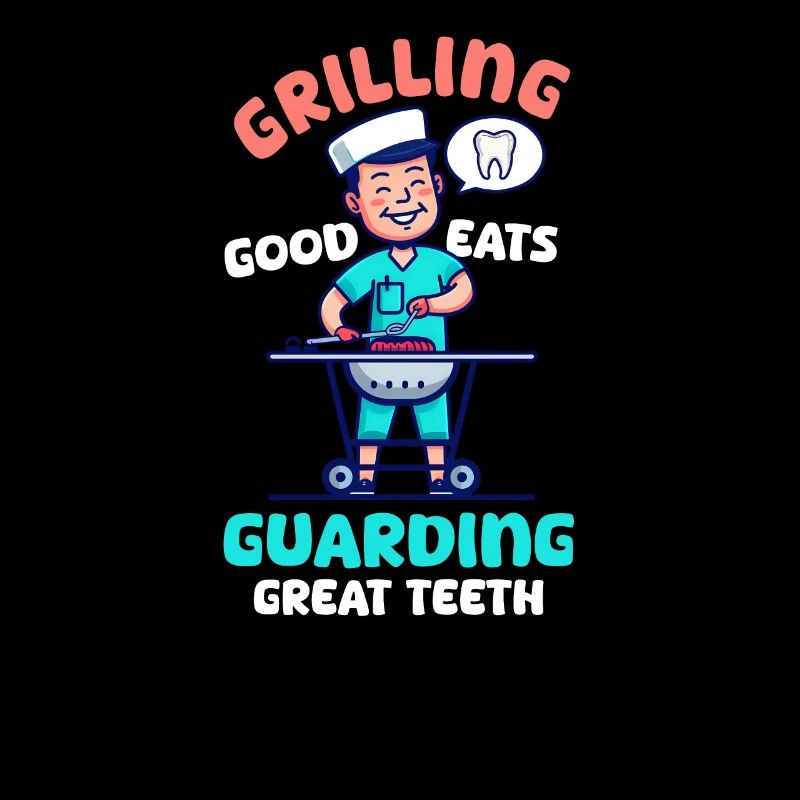 Patriotic Dentist Grilling Good Guarding Great Tee