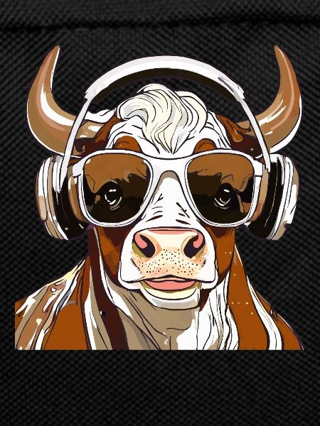BULL WITH SUNGLASSES