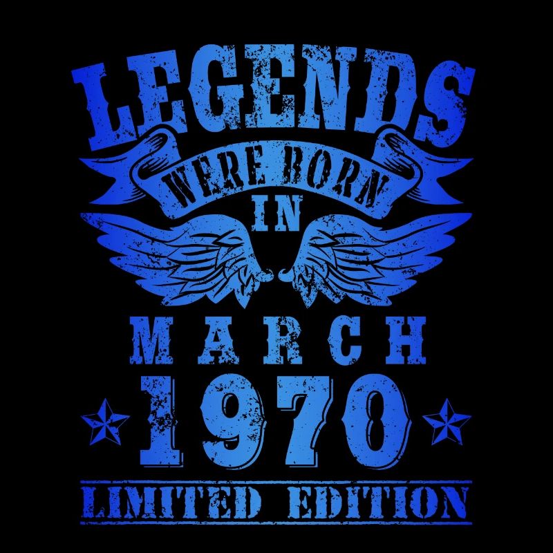 Legends est né en mars 1970 Anniversaire