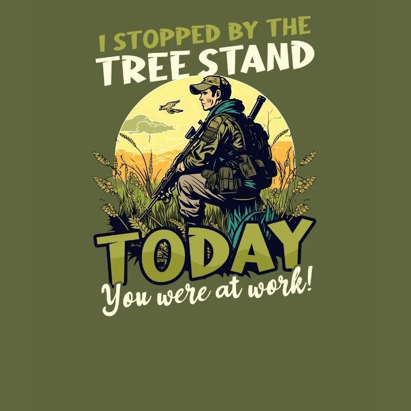 Hunter Stopped By Tree Stand