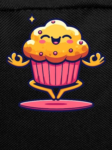 Cute Cupcake with Smiley Face
