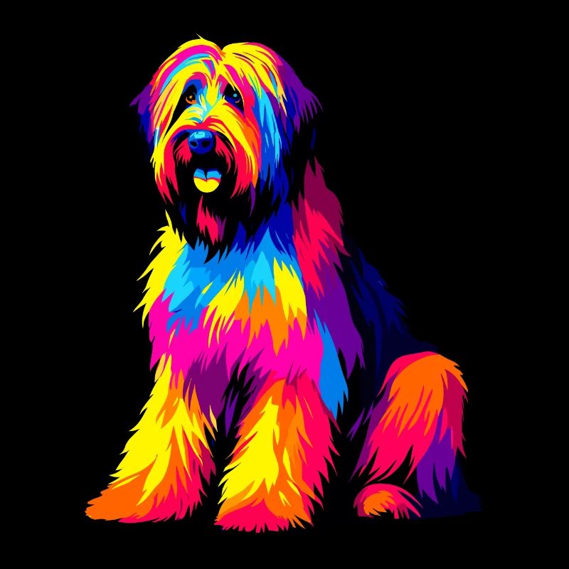 Briards Pop Art Colorés