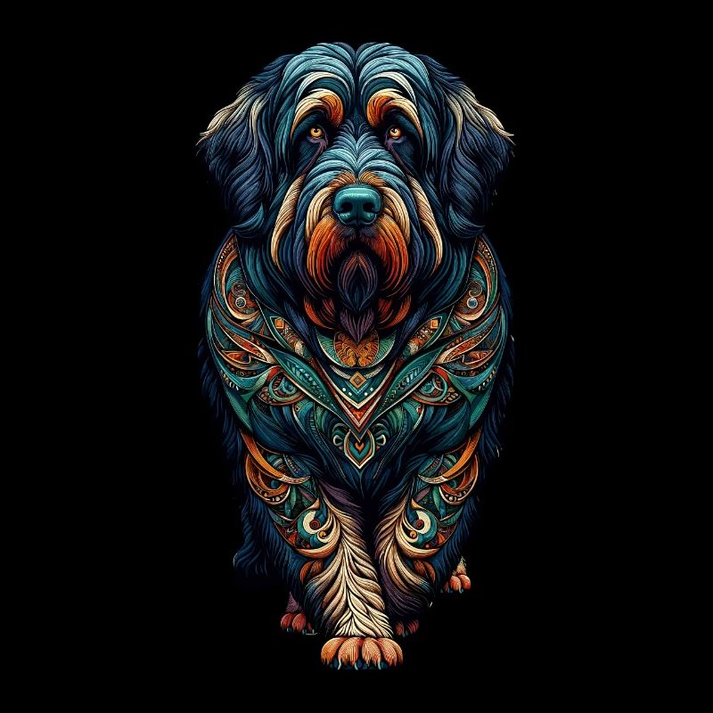 Mandala Art Briard Briards