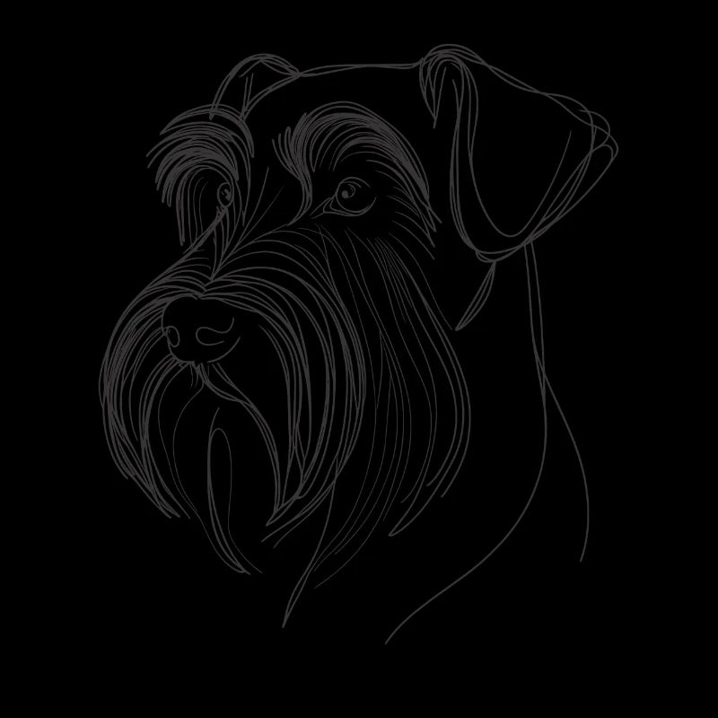 Dessin au trait Schnauzer géant Schnauzers
