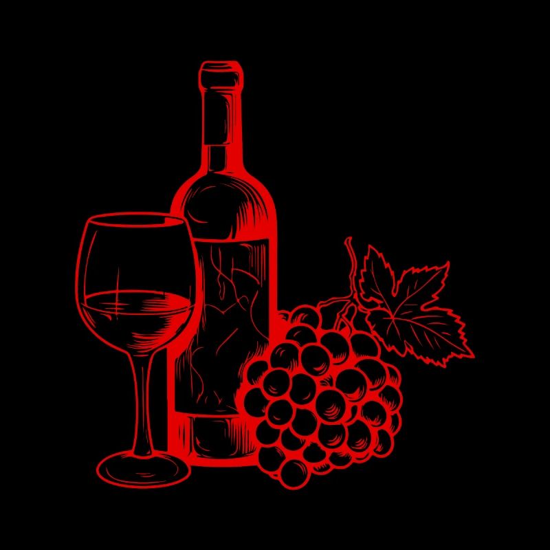 Wine Glass Grapes Wine