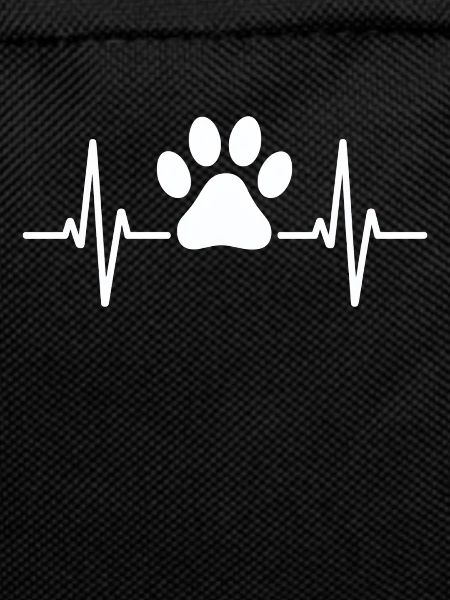 Heartbeat with paw print