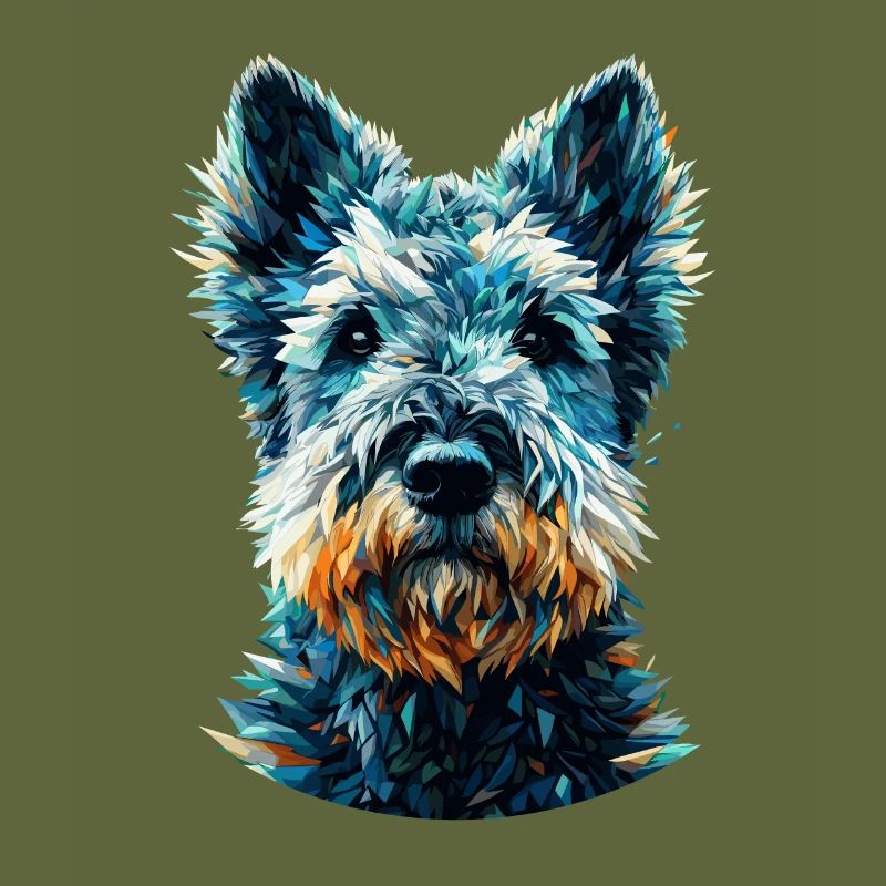 Polygon Art Kerry Blue Terrier Terriers