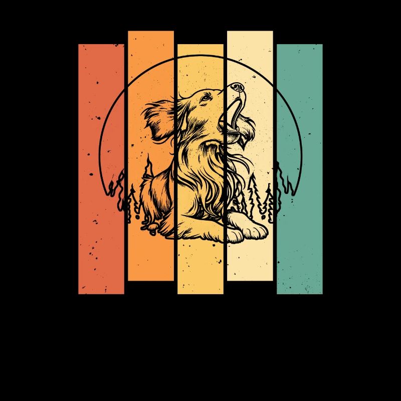 Brittany Spaniel Moon Howling