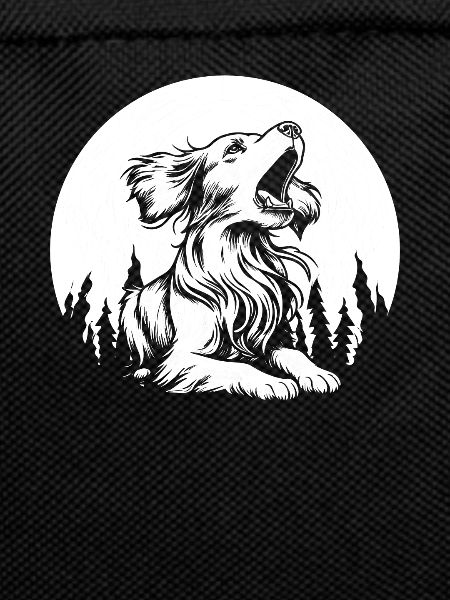 Brittany Spaniel Moon Howling