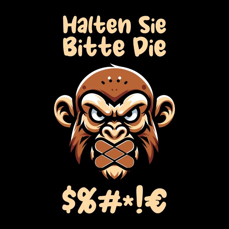 Affe Halten Sie Bitte Die Fresse