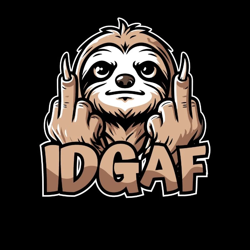 Faultier Es Ist Mir Scheißegal Idgaf