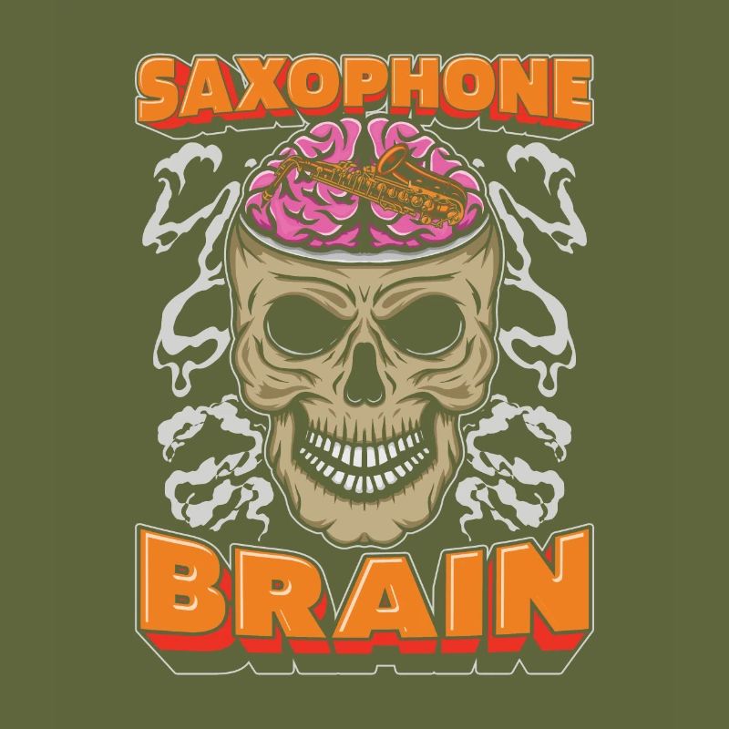 Saxophone Saxophone Skull Saxophone Brain